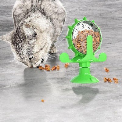 Distributeur de Croquettes - WhirlCatFeeder™ - Vert - les - chats - de - luxe
