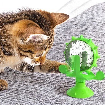 Distributeur de Croquettes - WhirlCatFeeder™ - Vert - les - chats - de - luxe
