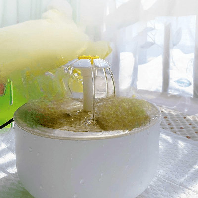 Fontaine à Eau Pour Chat - CatDrinker™ - Grain de bois blanc - les - chats - de - luxe