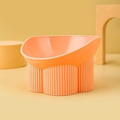 Gamelle pour chat - Anti - tipCatBowls™ - Rose orange - les - chats - de - luxe