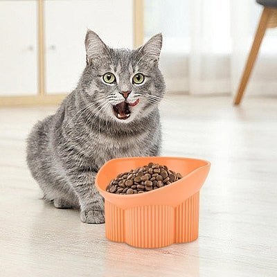 Gamelle pour chat - Anti - tipCatBowls™ - Rose orange - les - chats - de - luxe