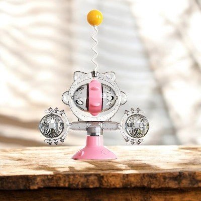 Distributeur de Croquettes - WhirlCatFeeder™ - Rose - les - chats - de - luxe