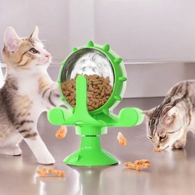 Distributeur de Croquettes - WhirlCatFeeder™ - Vert - les - chats - de - luxe