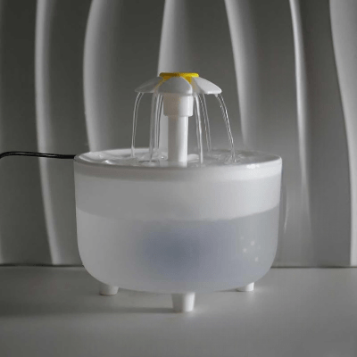 Fontaine à Eau Pour Chat - CatDrinker™ - Fleuron Blanc - les - chats - de - luxe