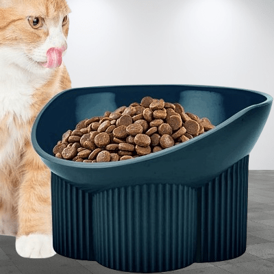 Gamelle pour chat - Anti - tipCatBowls™ - Bleu vert - les - chats - de - luxe