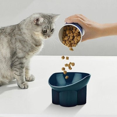 Gamelle pour chat - Anti - tipCatBowls™ - Bleu vert - les - chats - de - luxe