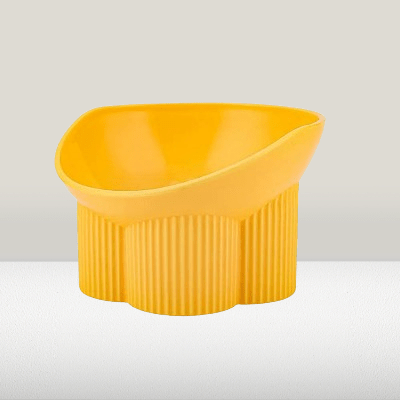 Gamelle pour chat - Anti - tipCatBowls™ - Jaune - les - chats - de - luxe