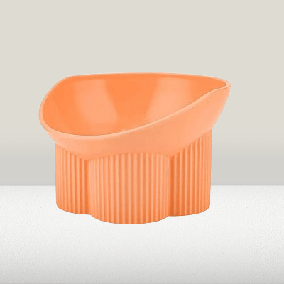 Gamelle pour chat - Anti - tipCatBowls™ - Rose orange - les - chats - de - luxe