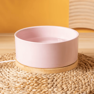 Gamelle pour Chat - WarmSipCatBowl™ - Rose - les - chats - de - luxe