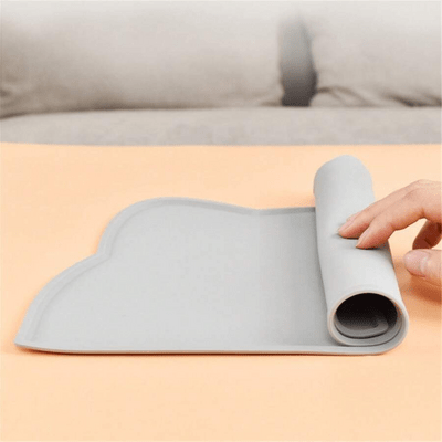 Tapis en Silicone - KittyPlacemat™ - Gris - les - chats - de - luxe