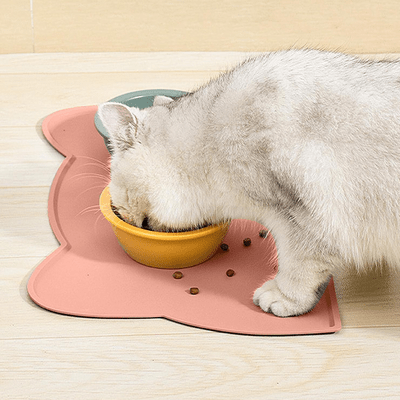 Tapis en Silicone - KittyPlacemat™ - Rose - les - chats - de - luxe