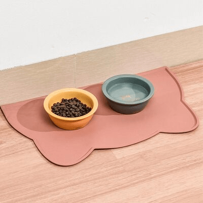Tapis en Silicone - KittyPlacemat™ - Rose - les - chats - de - luxe